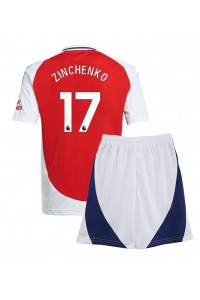 Arsenal Oleksandr Zinchenko #17 Babytruitje Thuis tenue Kind 2024-25 Korte Mouw (+ Korte broeken)